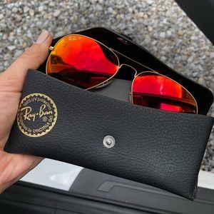 Ray-Ban Polarized Aviator Flash Orange Sunglasses